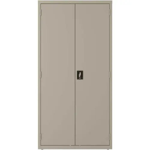 Hirsh Industries 24034 Black Riveted Steel Shelving, 5-Shelf Unit, 18D x 36W x 72H Light Gray