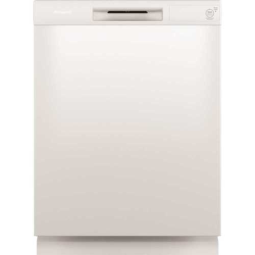 HOTPOINT HDF310PGRWW 24 in. Built-In Tall Tub Front Control Dishwasher with One Button in White, 60 dBA