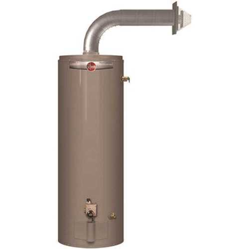 Rheem PROG50-36N RH60 DV 50 Gal. Professional Classic Tall 36,000 BTU Direct Vent Residential Natural Gas Water Heater, Side T and P Relief Valve Gray