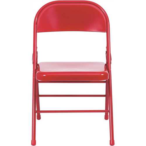 Red Metal Folding Chair