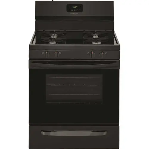 30 in. 5 cu. ft. Gas Range with Manual Clean in Black