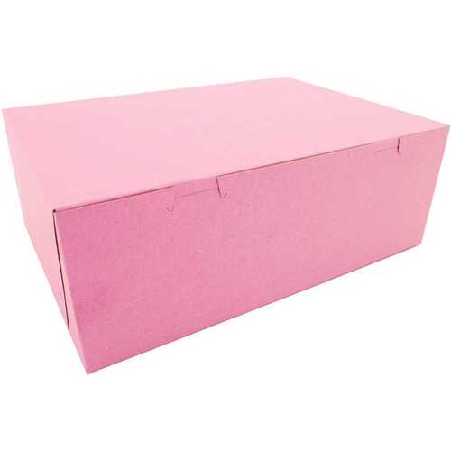 Pink Non-Window Bakery Box 14 x 10 x 5"