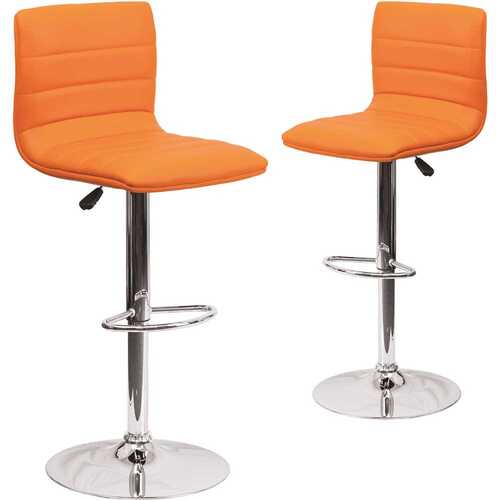 33 in. Orange Bar stool