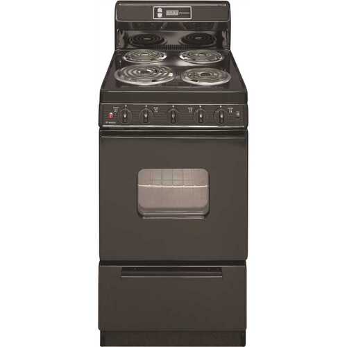 20 in. 2.42 cu. ft. Electric Range in Black