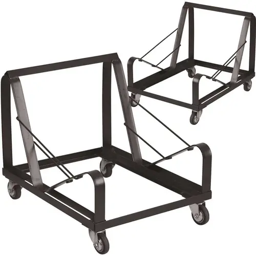 440 lbs. Capacity Stack Chair Dolly with Wheels - Black