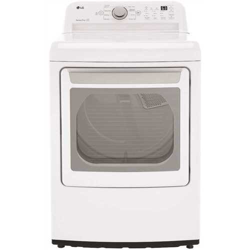 LG Electronics DLE7150W 7.3 Cu. Ft. Vented Electric Dryer in White with Sensor Dry Technology