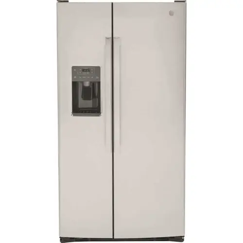 25.3 cu. ft. Side by Side Refrigerator in Fingerprint Resistant Stainless Steel, Standard Depth, ENERGY STAR