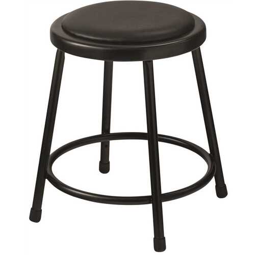 18 IN VINYL PAD STOOL BLK Black