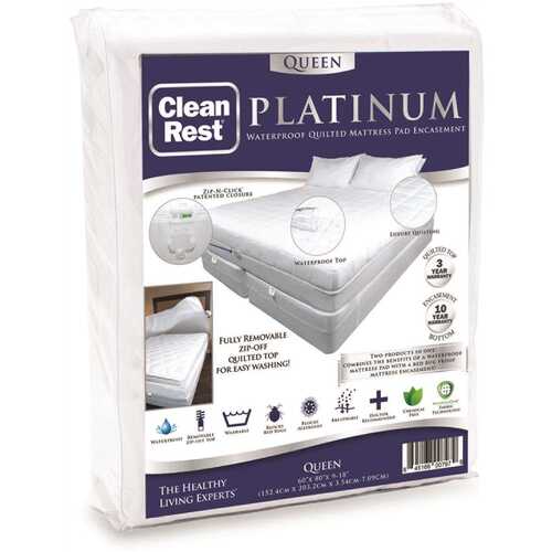 Platinum Encasing Pad Polyester Queen Mattress Cover