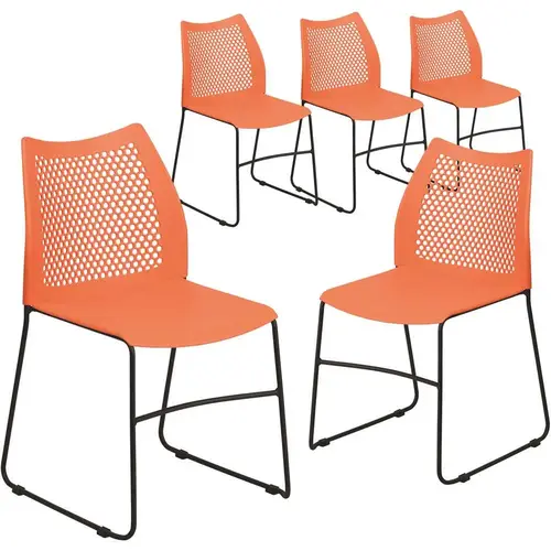 Orange Plastic Stack Chairs