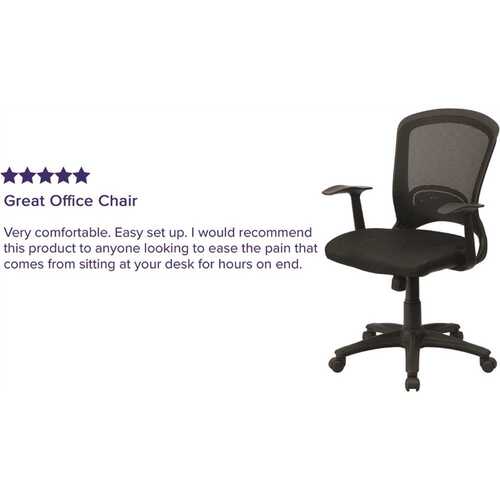 Mesh Swivel Office Chair in Black