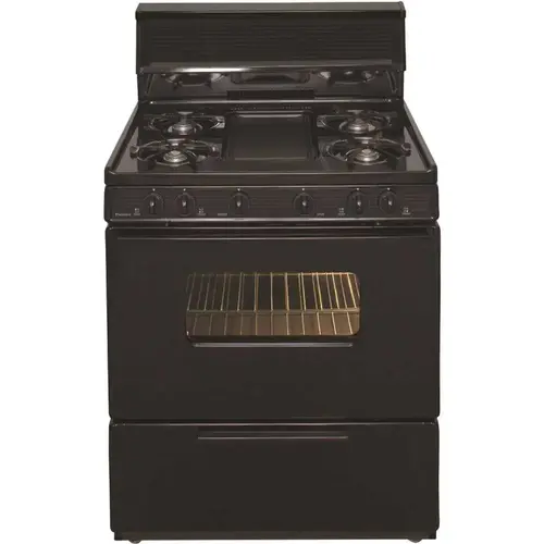 30 in. 3.91 cu. ft. Battery Spark Ignition Gas Range in Black