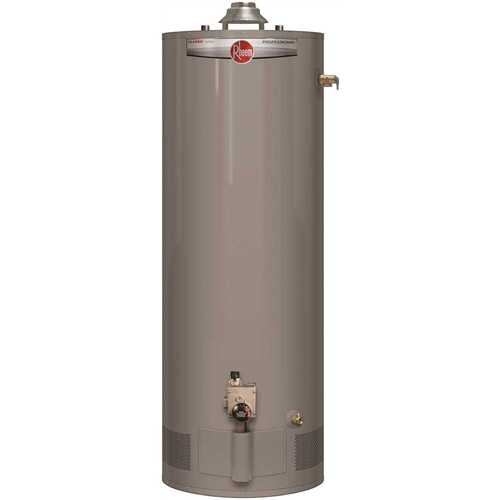 Rheem PROG40-40N RH62 Professional Classic 40 gal. Tall 6-Years 40,000 BTU Atmospheric Residential Natural Gas Water Heater Gray