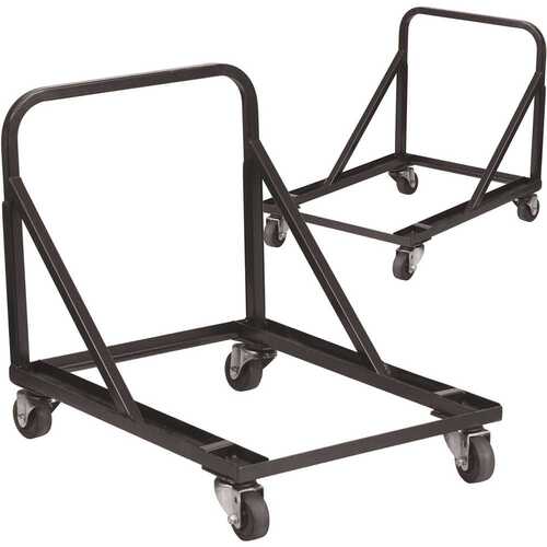 1200 lbs. capacity Stack Chair Dolly with Wheels - Black