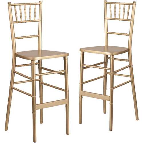 Gold Wood Chiavari Bar Stools