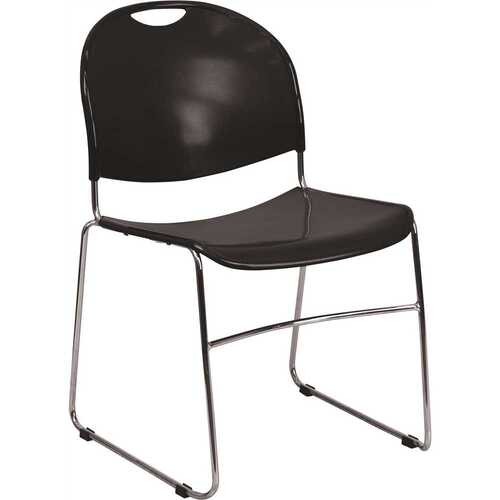 Plastic Stackable Chair in Black