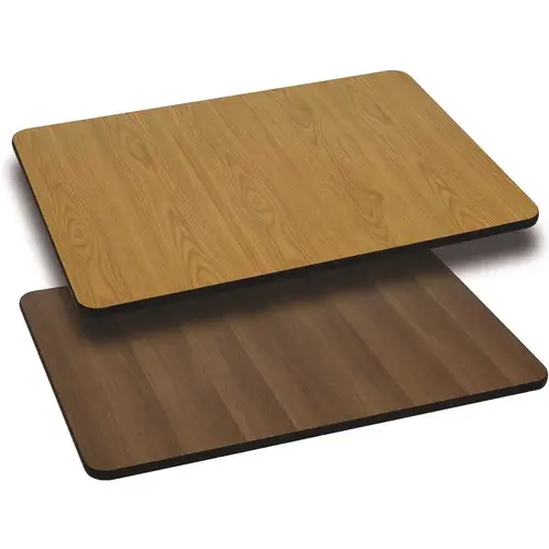 Natural/Walnut Table Top Brown