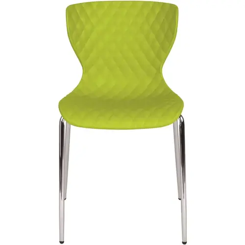 Plastic Stackable Side Chair in Green