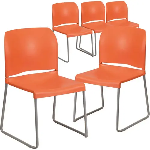 Orange Plastic Stack Chairs