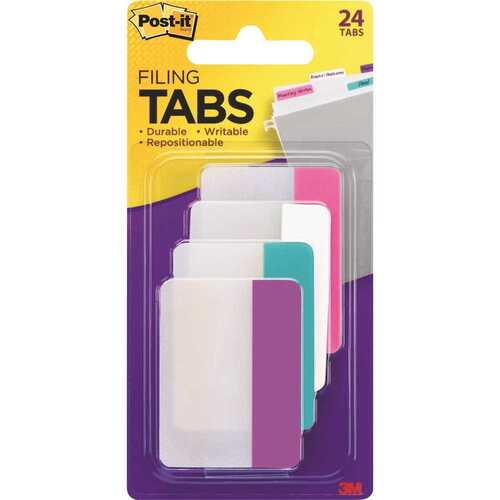 POST-IT MMM686PLOY Durable 1.50 in. x 2 in. Write-on Tabs, Assorted