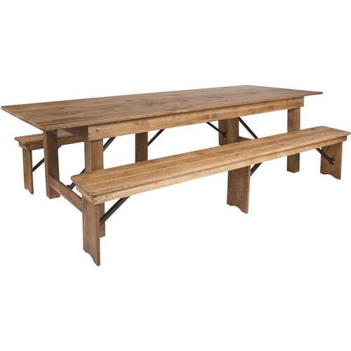 Antique Rustic Farm Table Set