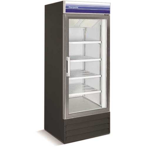 Norpole NPGF1-S13 27 in. W 13 cu. ft. Glass Door Commercial Upright Freezer in White