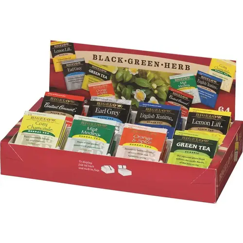 BIGELOW TEA CO. BTC10568 8-Flavor Tea Assortment Tea Tray Pack