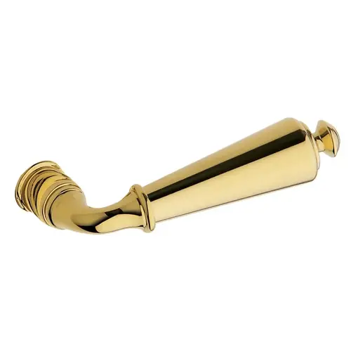 Estate Lever Set Less Roses Polished Brass Pair