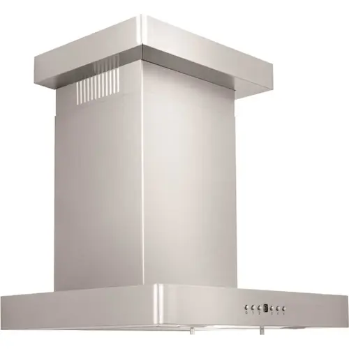 24 in. 400 CFM Convertible Vent Wall Mount Range Hood with Crown Molding in Stainless Steel