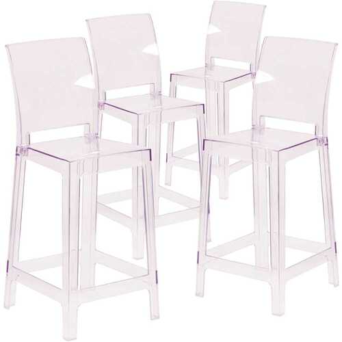 Transparent Crystal Ghost Counter Stools