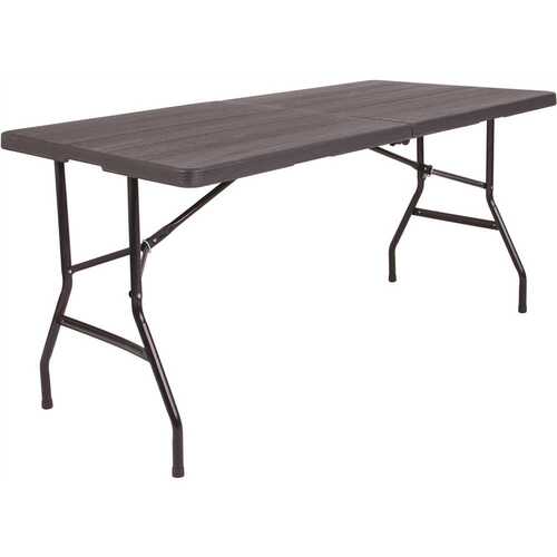 28.25 in. x 27.25 in. Granite White Plastic Waterproof Folding Table