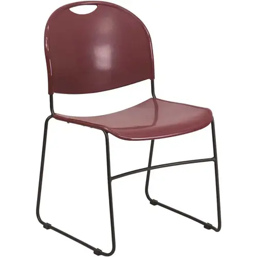 Plastic Stackable Chair in Red