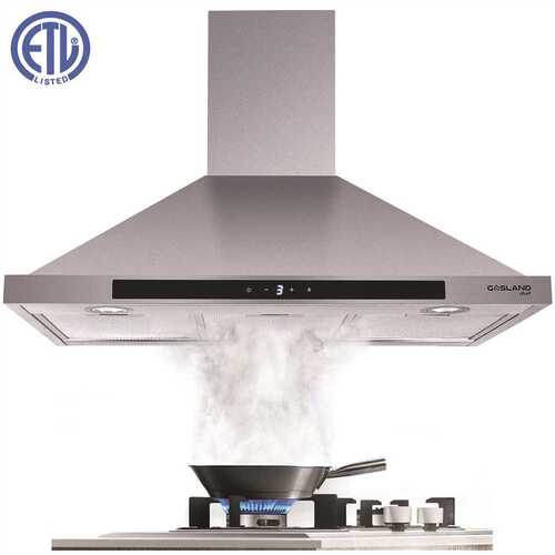 GASLAND Chef PR36SS 36 in. Wall Mount Range Hood with Aluminum Filters LED Lights and Touch Control in Stainless Steel