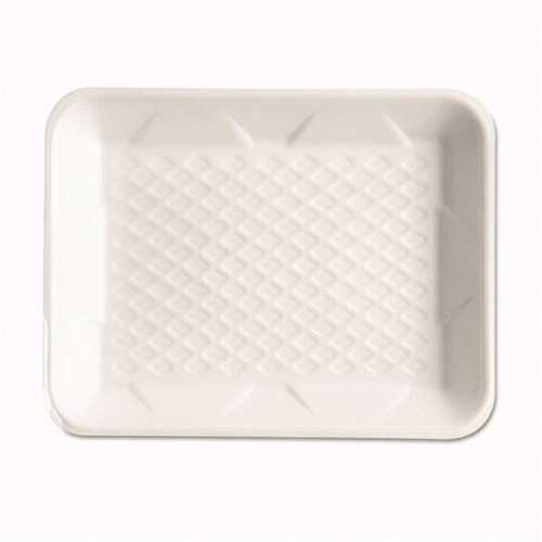 9.25 in. x 7.25 in. x 1-1/8 in. White Disposable Foam Meat & Poultry Trays