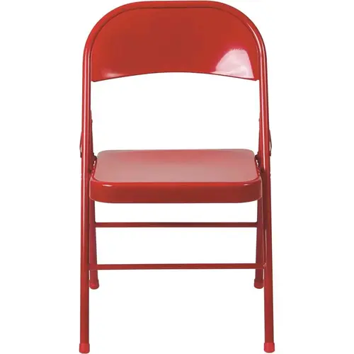 Red Metal Folding Chair