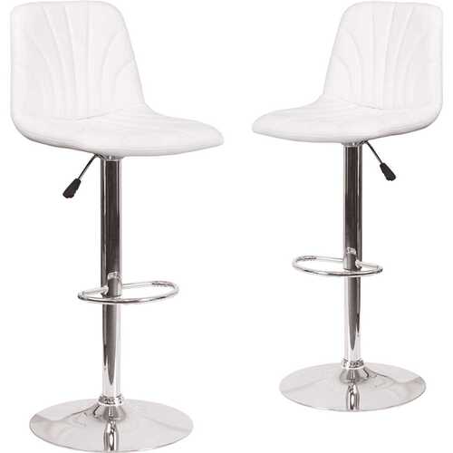 33.25 in White Bar Stool Color/Finish Family