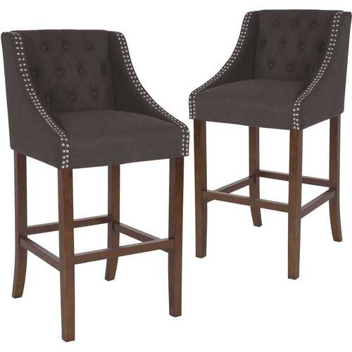 30 in. Charcoal Fabric Bar stool Color/Finish Family