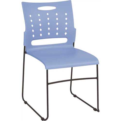 Plastic Stackable Chair in Blue