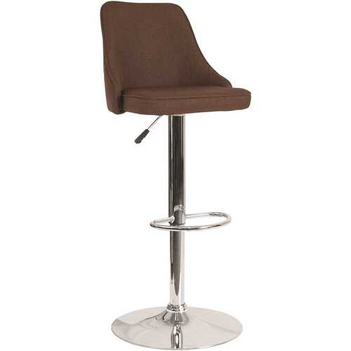 32.5 in. Brown Fabric Bar Stool Color/Finish Family