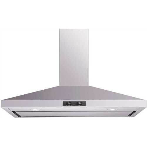 Winflo WR003C36SR 36 in. Convertible Wall Mount Range Hood in Stainless Steel with Mesh Filter and Stainless Steel Panel