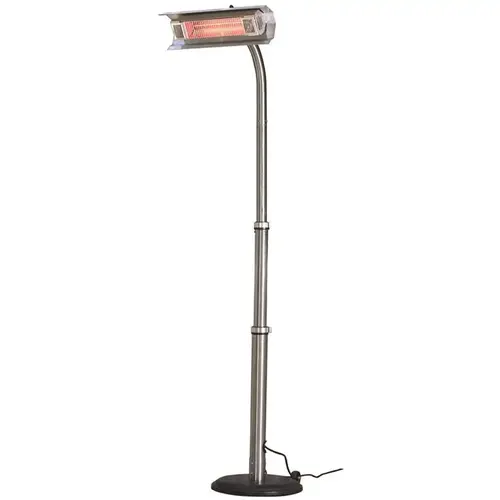 1,500-Watt Stainless Steel Infrared Electric Patio Heater Gray