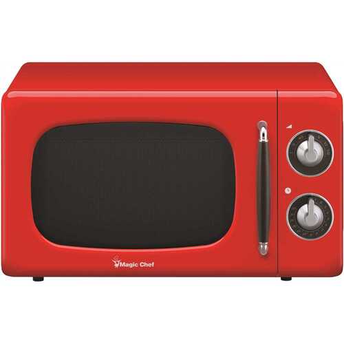 Magic Chef MCD770CR Retro 0.7 cu. ft. Countertop Microwave in Red