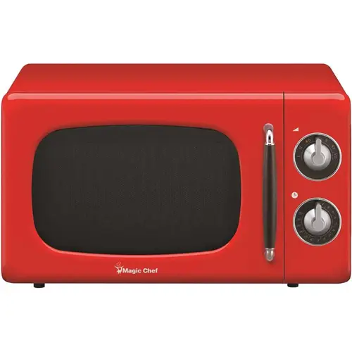 Retro 0.7 cu. ft. Countertop Microwave in Red