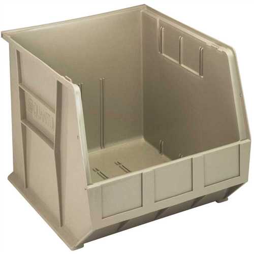 QUANTUM STORAGE SYSTEMS QUS270SN Ultra-Series 14-Gal. Stack and Hang Storage Tote in Stone