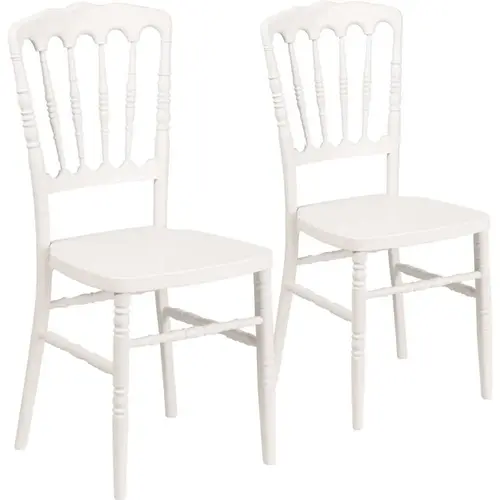 White Resin Napoleon Chiavari Chairs