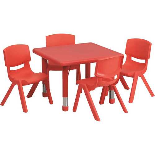 Red Table and Chair Set