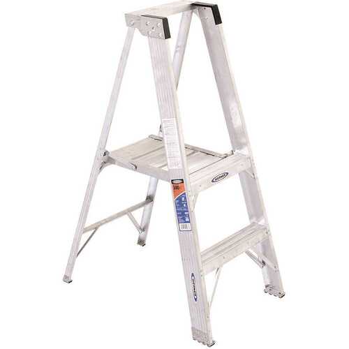Werner P372 2 ft. Aluminum Platform Step Ladder (8 ft. Reach Height) with 300 lb. Load Capacity Type IA Duty Rating