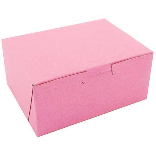 Pink Non-Window Bakery Box 6 x 4-1/2 x 2-3/4"