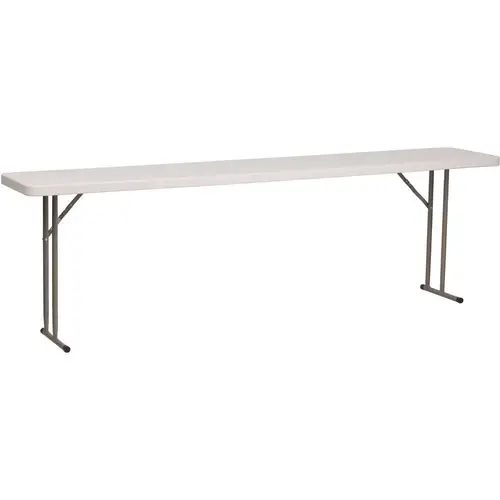 National Brand Alternative CGA-RB-5447-WH-HD 96 in. White Plastic Tabletop Metal Frame Folding Table