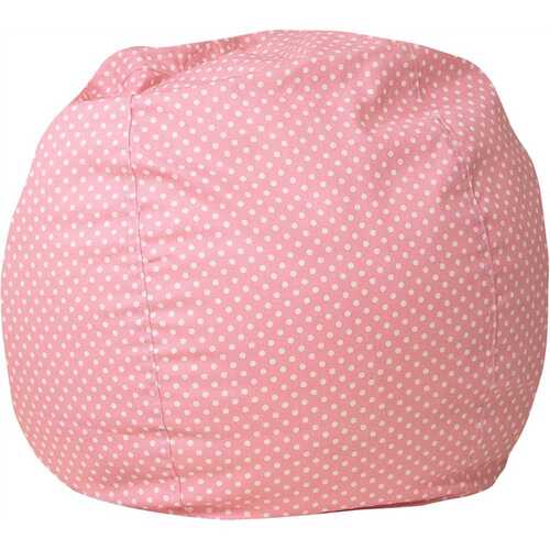 Small Light Pink Dot Kids Bean Bag Chair